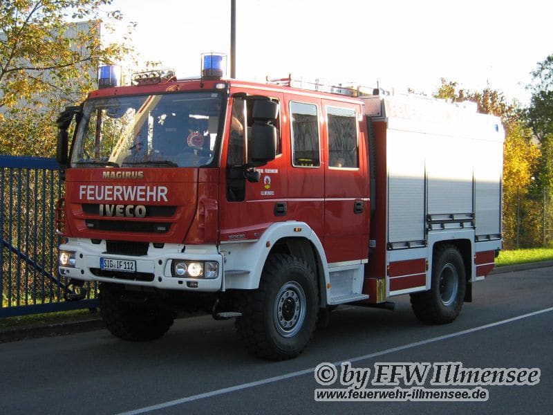 Das LF 10 der Feuerwehr Illmensee, Iveco Magirus, Kennzeichen SIG-IF 112